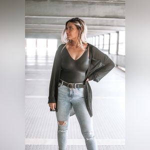 Knix The Bird’s Papaya collaboration faux leather look bodysuit size XXL